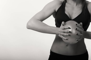 Seksi sporcumuz fotoğraf aksesuarları ile