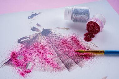 Moda illüstrasyonlar kavramı. Resim