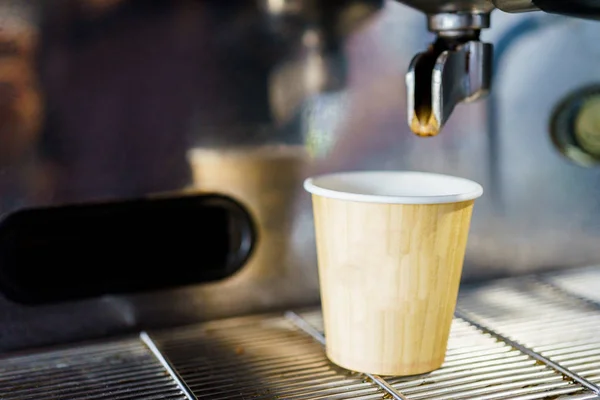 Kaffeemaschine Und Capkake Café — Stockfoto