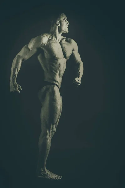 Hälsosam Livsstil Fitness Koncept Man Gym — Stockfoto