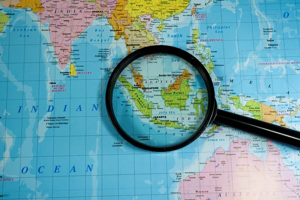 Indonesia Map Jakarta — Stock Photo, Image