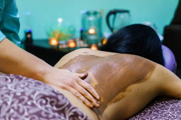 Schokolade Massage Kurbehandlung — Stockfoto