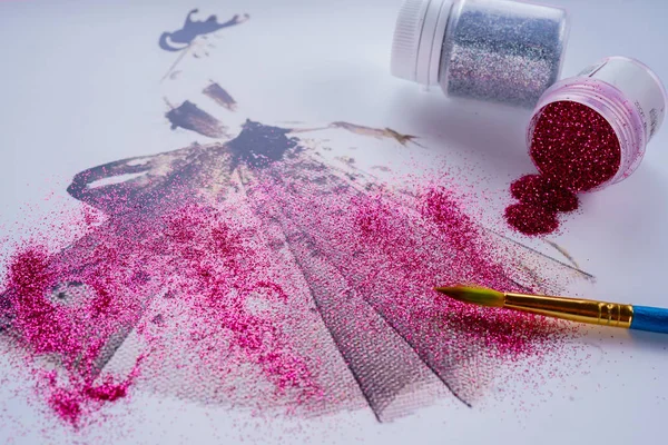 Moda illüstrasyonlar kavramı. Resim