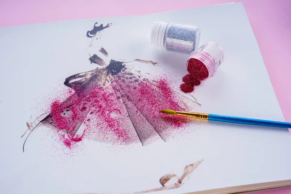 Moda illüstrasyonlar kavramı. Resim