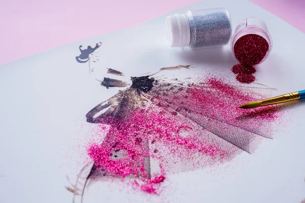 Moda illüstrasyonlar kavramı. Resim