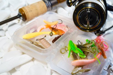 Balıkçılık yem arka plan aralığı