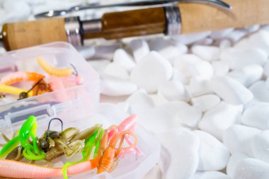 Balıkçılık yem arka plan aralığı