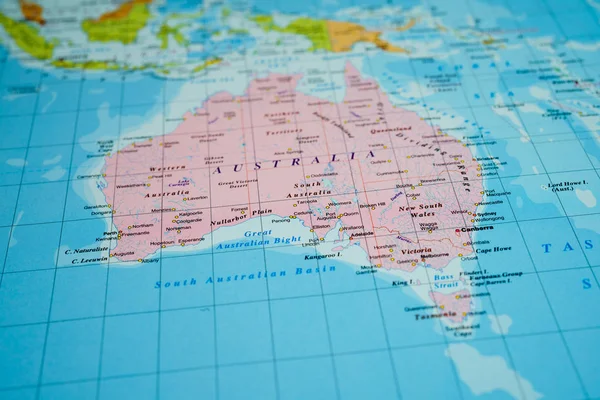 Australi는 세계의 지도에 — 스톡 사진