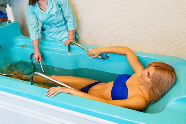 Underwater massage at the spa