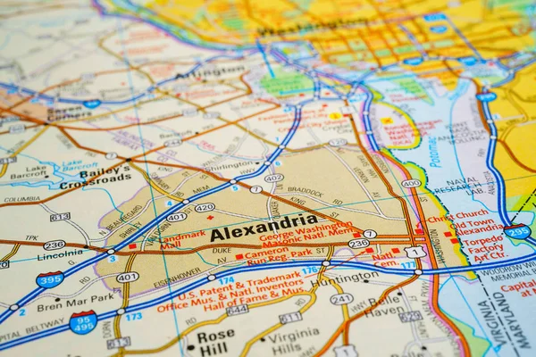 Vinnitsa Ukrajina Ledna 2017 Alexandria Spojené Státy Mapa — Stock fotografie