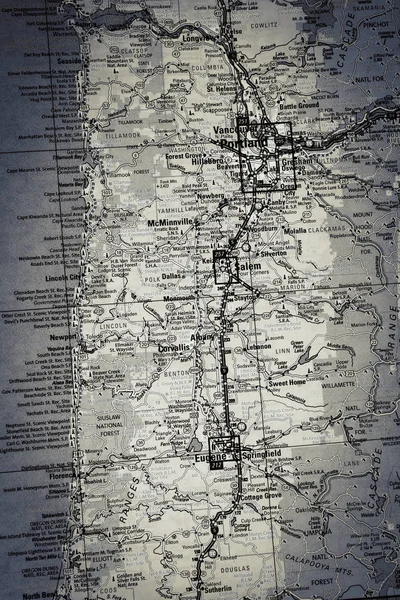 Vinnitsa Ucrania Junio 2017 Estados Unidos Mapa Primer Plano — Foto de Stock