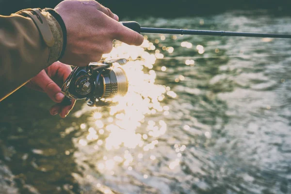 Риболовля Річці — стокове фото