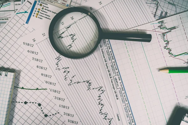 Análisis Financiero Gráficos Antecedentes Sobre Divisas Mercados Valores — Foto de Stock