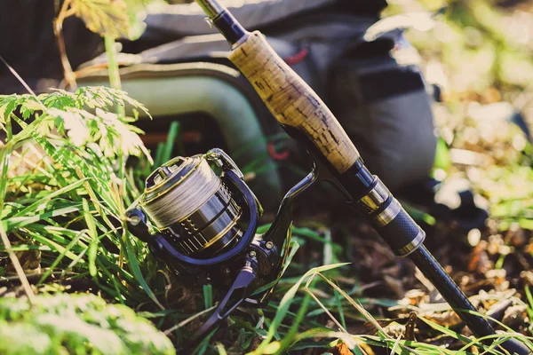 Attrezzatura Pesca Filatura — Foto Stock