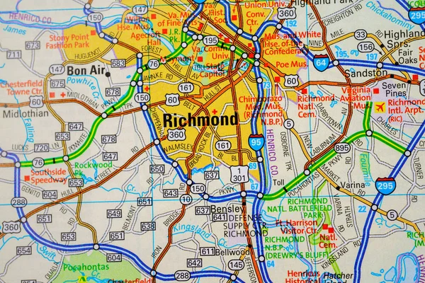 Vinnitsa Ukraine Januar 2017 Richmond Auf Usa Map — Stockfoto