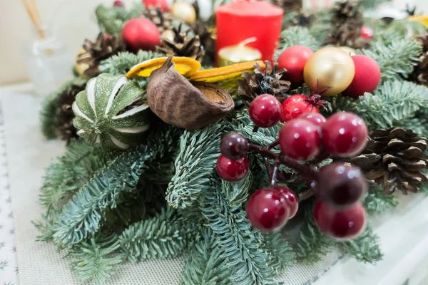 クリスマスのテーマで花輪 — ストック写真