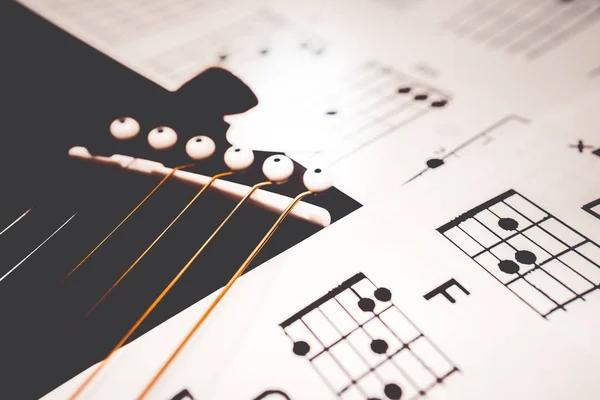 Akustikgitarre Hintergrund Der Musik — Stockfoto