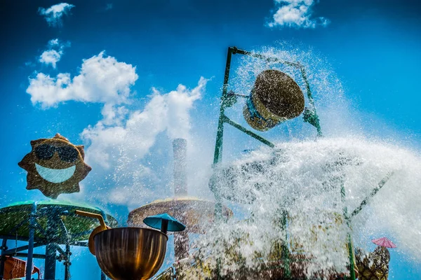 Parc Aquatique Pour Enfants Glissières Eau Pour Enfants — Photo