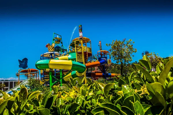 Дитячий Аквапарк Дитячі Водні Гірки — стокове фото