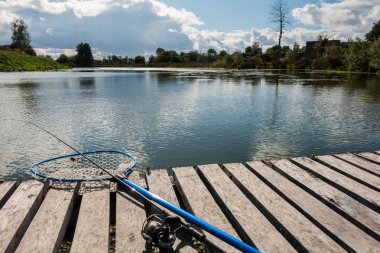 Good fishing catch on the lake
