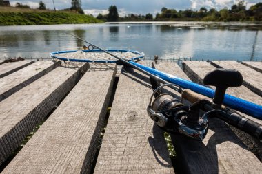 Good fishing catch on the lake