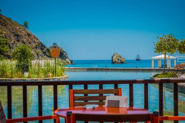 Resort restoran yaz alanında