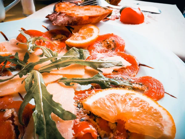 Salata Tavuk Lezzetli Restoran Yemek — Stok fotoğraf