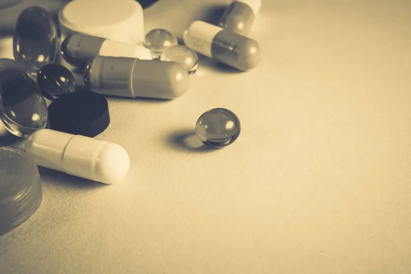 Φαρμακείο Φόντο Ιατρικά Προϊόντα Για Θεραπεία Προϊόντα Της Φαρμακοβιομηχανίας — Φωτογραφία Αρχείου