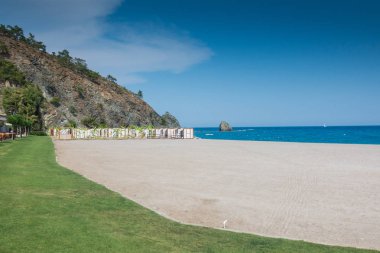 Deniz kenarındaki güzel resort peyzaj