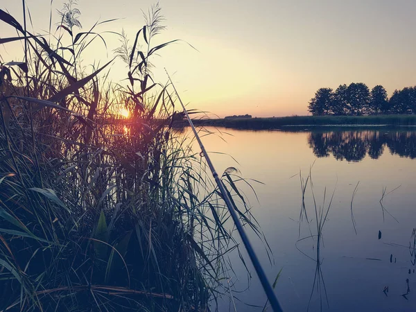Güzel Akşam Günbatımı Doğanın Manzara — Stok fotoğraf