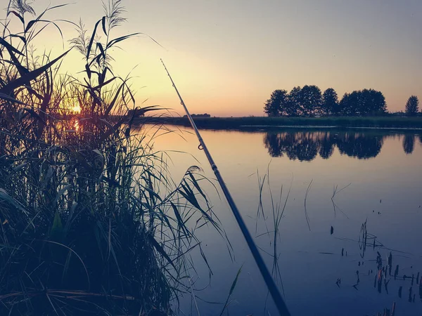 Belo Pôr Sol Tarde Paisagens Natureza — Fotografia de Stock