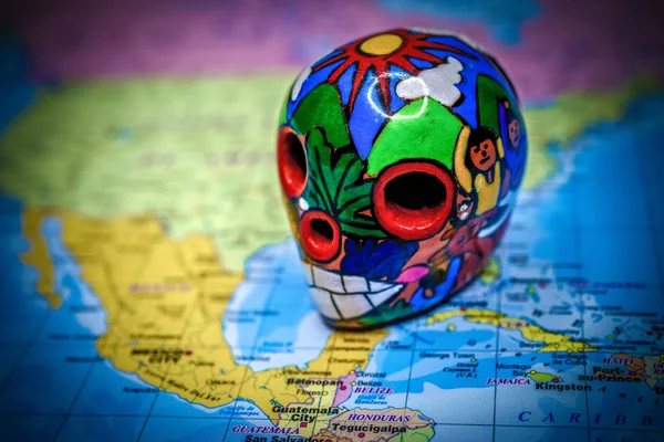 Dünya Haritası Meksika Nın Sembolü — Stok fotoğraf