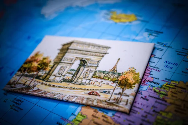 Сувенир Парижа Карте — стоковое фото