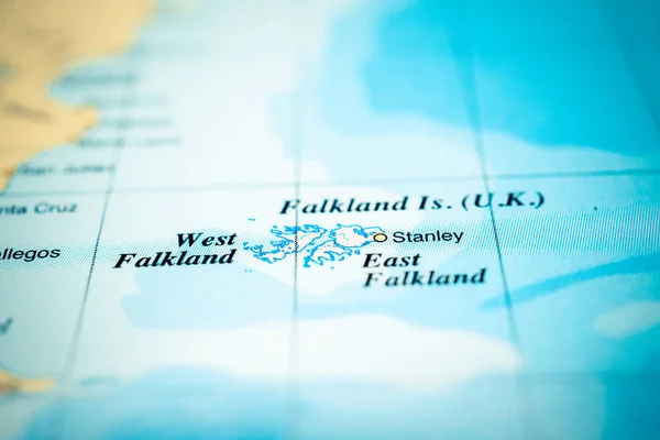 Falckland islands on the map