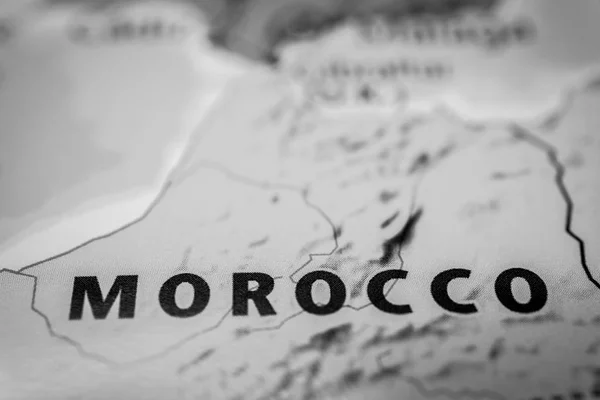 地图上的摩洛哥 — 图库照片