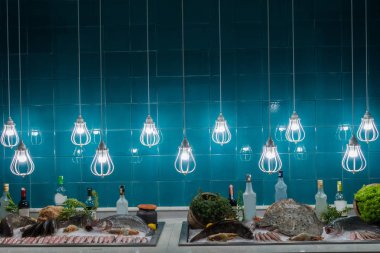 Bir balık restoranında taze balık