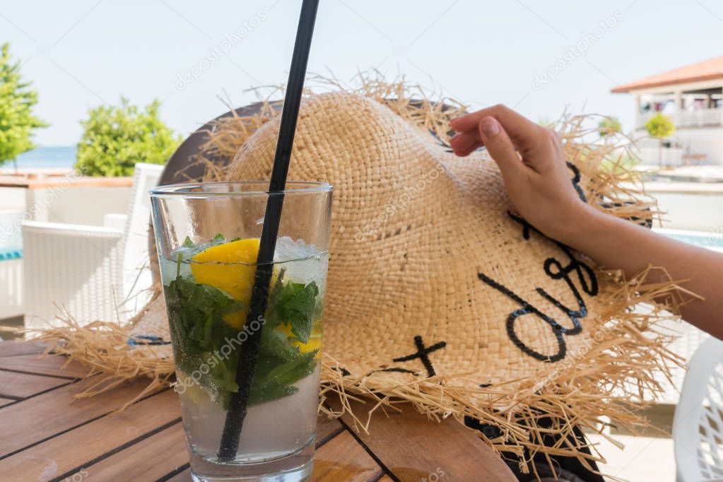 Cocktails at the seaside bar