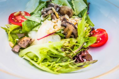 Beyaz bir plaka üzerinde dana Carpaccio