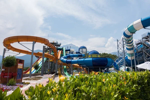 Parc aquatique pour enfants à la station — Photo