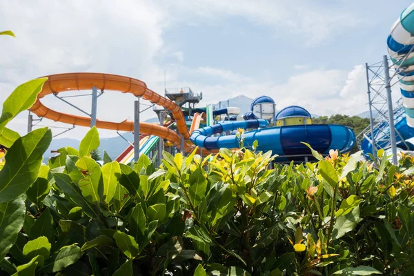 Parc aquatique pour enfants à la station — Photo