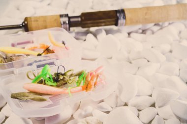 Balıkçılık yem arka plan yakın