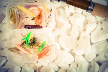 Balıkçılık yem arka plan