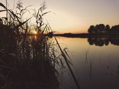 Güzel akşam gün batımı görünümü