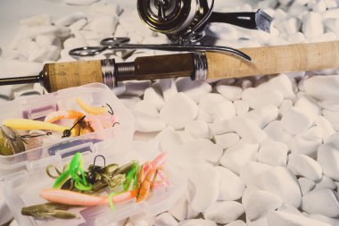 Balıkçılık yem arka plan yakın