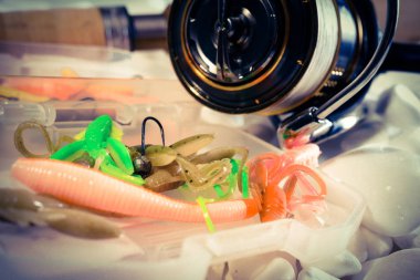 Balıkçılık yem arka plan