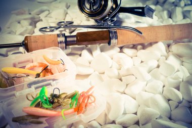 Balıkçılık yem arka plan