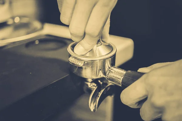 Kaffee Kochen Der Kaffeemaschine — Stockfoto