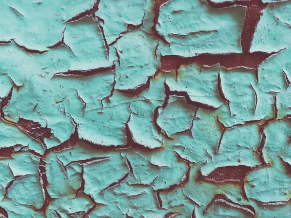 Texture Peinture Verte Fissurée — Photo