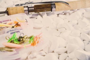 Balıkçılık yem arka plan yakın