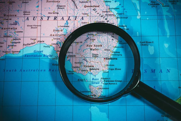 Australia Mapie Świata — Zdjęcie stockowe